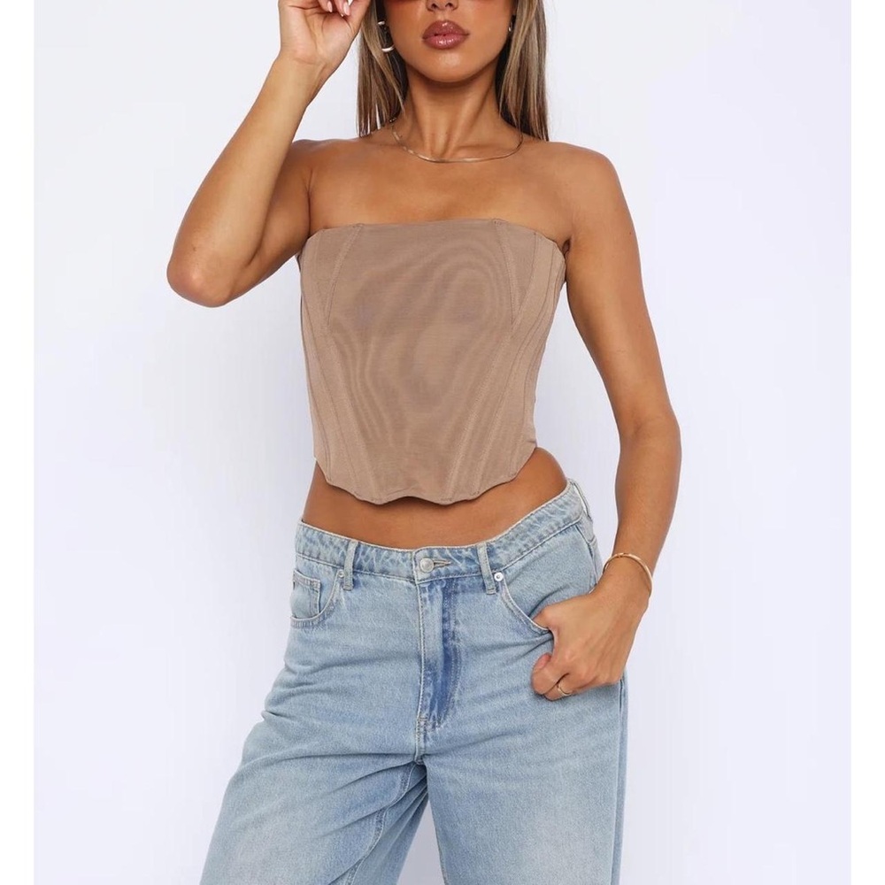 White Fox Boutique sharp edges corset bustier top